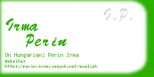 irma perin business card